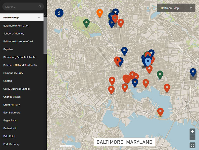 Baltimore and Washington, DC – Interactive Map