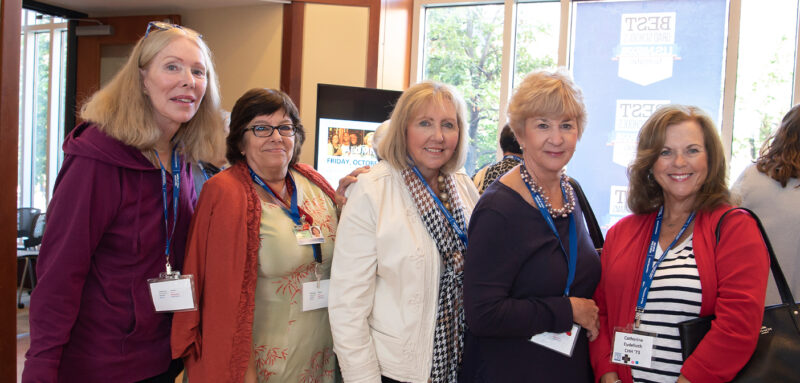 Church Home Alumnae Susan Blakeslee Phillips, Cynthia Carbo, Deb Corteggiano Kennedy, Susan Riddleberger, and Catherine Eydelloth