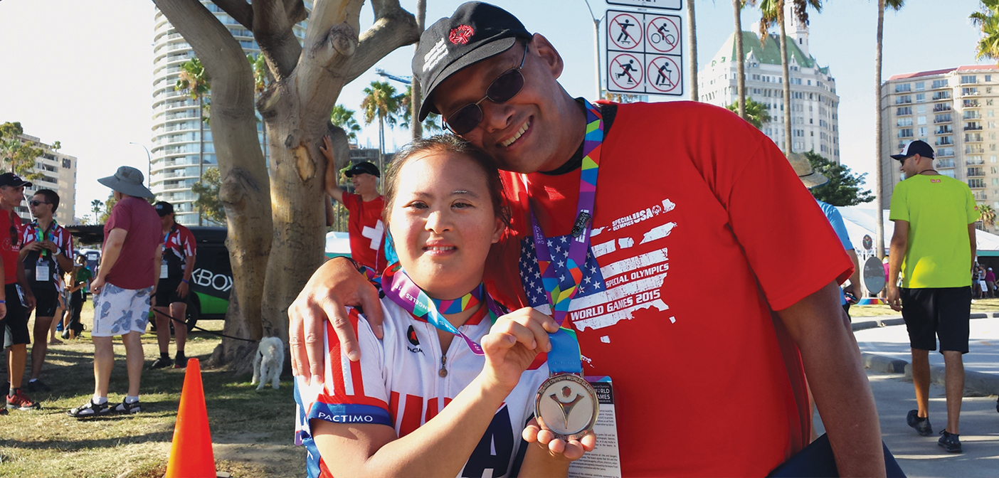 Alex Gogue, a bicyclist in the 2015 Special Olympics