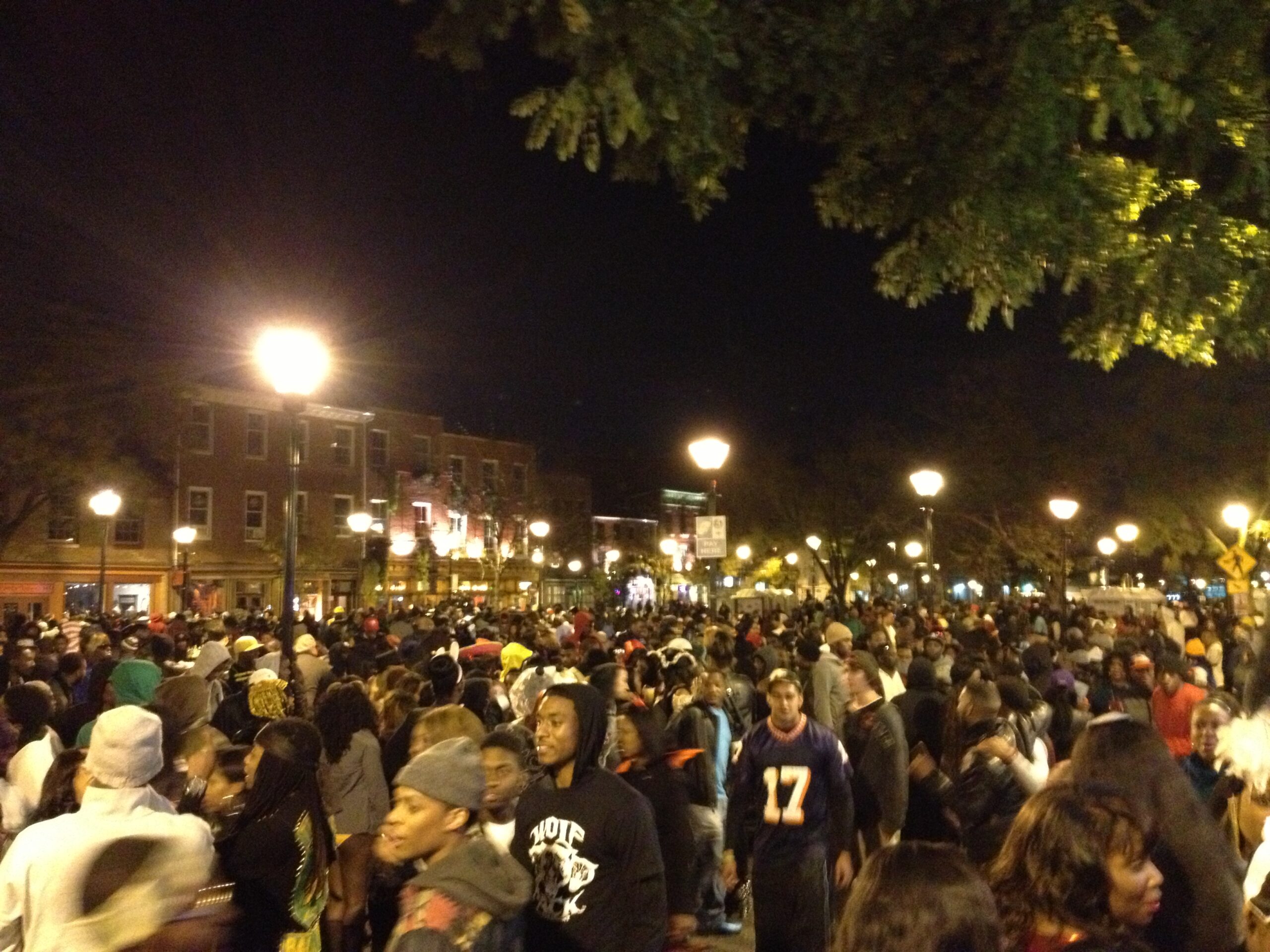 Thousands of people out in Fells Point for Halloween