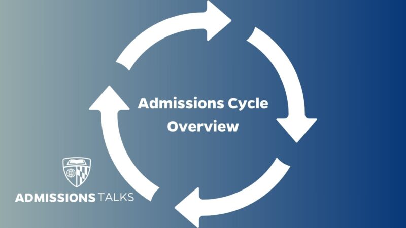 Admissions Cycle Overview: What to Expect When You are Applying 