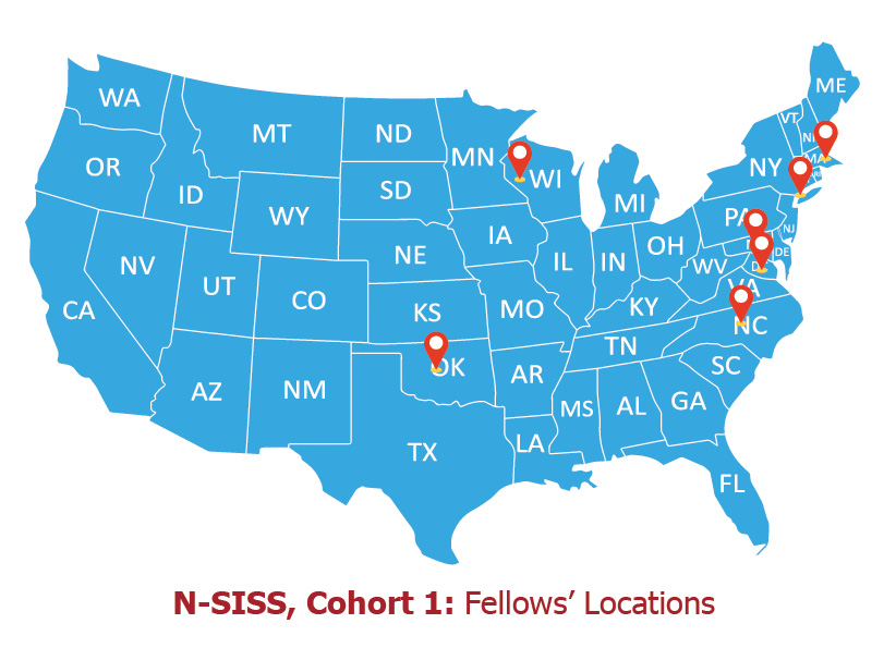 N-SISS, Cohort 1: Fellows' Locations