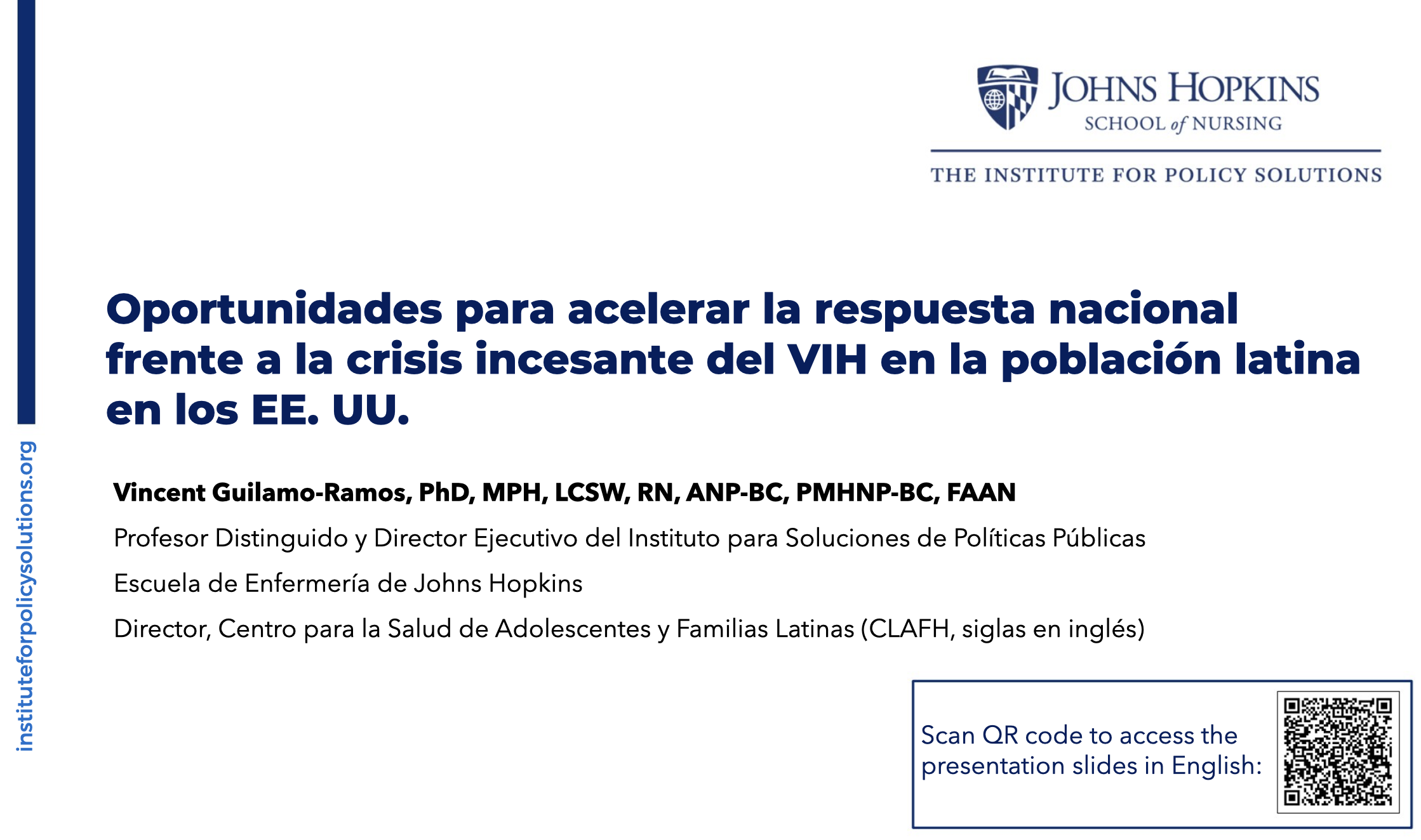 Oportunidades para acelerar la respuesta nacional frente a la crisis incesante del VIH en la población Latina en los EE. UU.