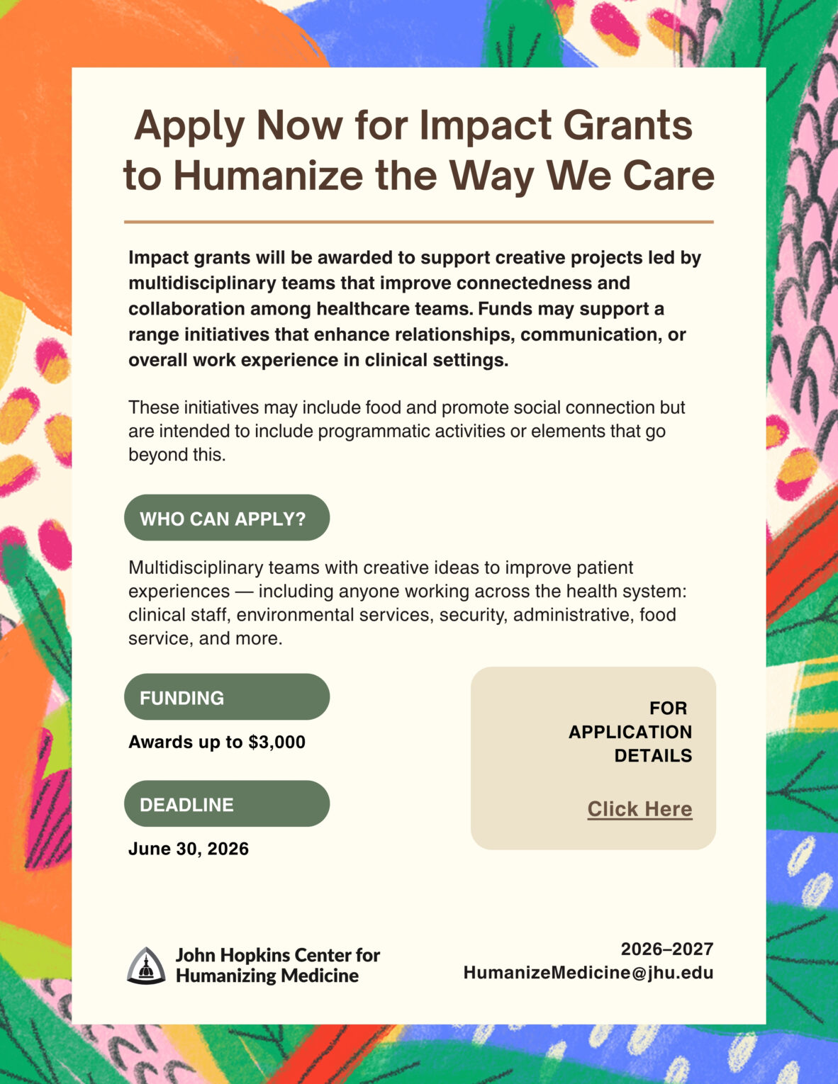 Grants to Humanize the Patient Experience