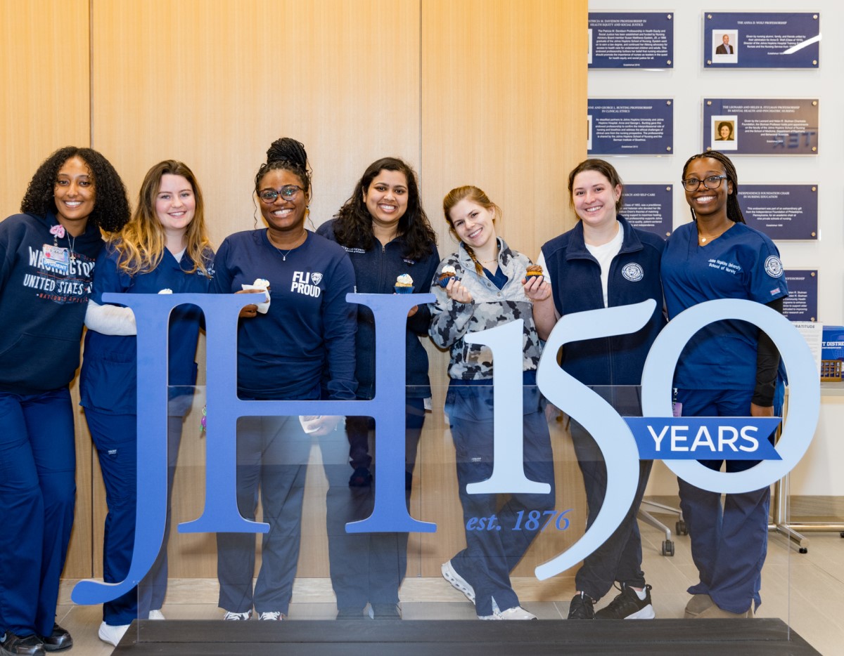 Nursing students mark the 250th anniversary of Johns Hopkins University